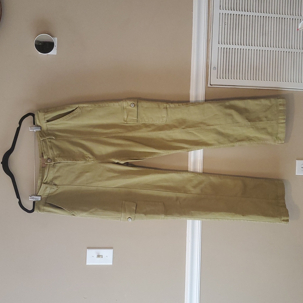 Judy Blue High Rise Straight Leg Cargo Jeans in Matcha Green Size 13/31 - Picture 4 of 14